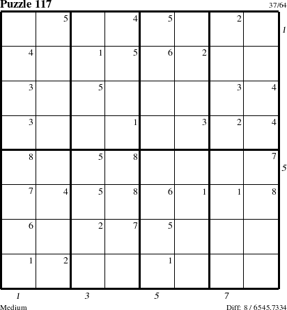 Step-by-Step Instructions for Puzzle 117 with all 8 steps marked