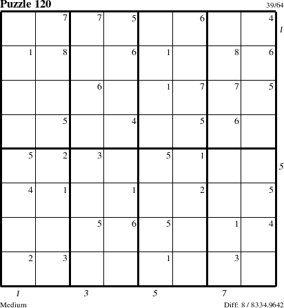 Step-by-Step Instructions for Puzzle 120 with all 8 steps marked