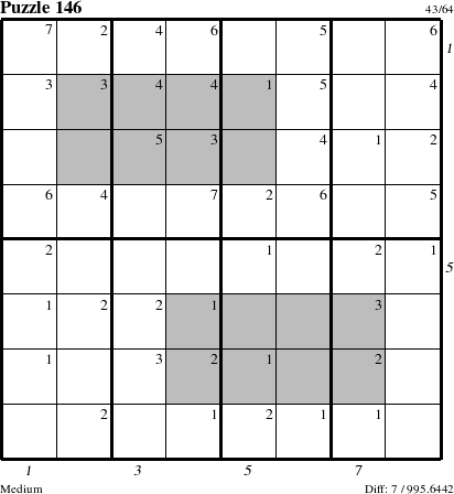 Step-by-Step Instructions for Puzzle 146 with all 7 steps marked