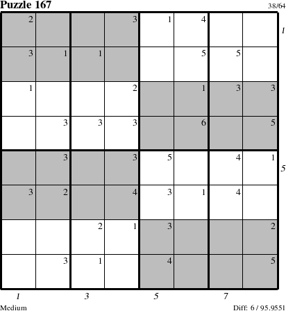 Step-by-Step Instructions for Puzzle 167 with all 6 steps marked