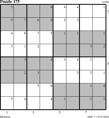 Step-by-Step Instructions for Puzzle 175 with all 7 steps marked