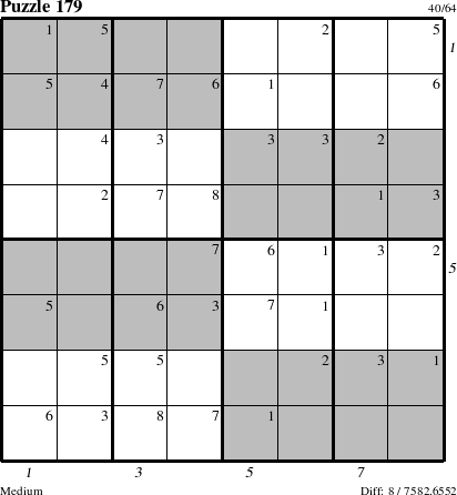 Step-by-Step Instructions for Puzzle 179 with all 8 steps marked