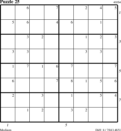 Step-by-Step Instructions for Puzzle 25 with all 8 steps marked