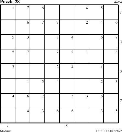 Step-by-Step Instructions for Puzzle 28 with all 8 steps marked