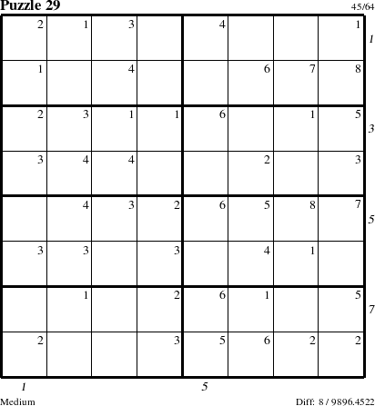 Step-by-Step Instructions for Puzzle 29 with all 8 steps marked