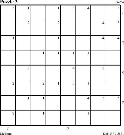 Step-by-Step Instructions for Puzzle 3 with all 5 steps marked