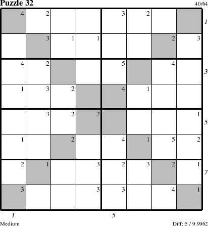 Step-by-Step Instructions for Puzzle 32 with all 5 steps marked