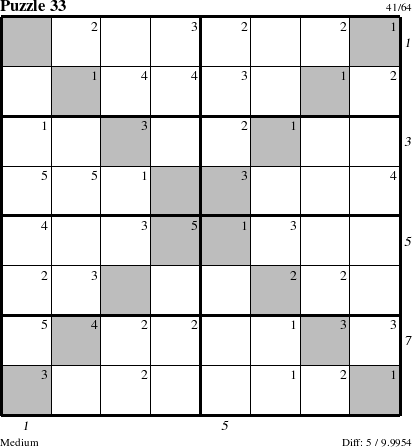 Step-by-Step Instructions for Puzzle 33 with all 5 steps marked