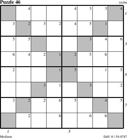 Step-by-Step Instructions for Puzzle 46 with all 6 steps marked