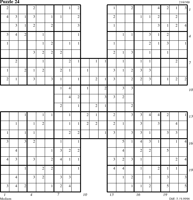 Step-by-Step Instructions for Puzzle 24 with all 5 steps marked