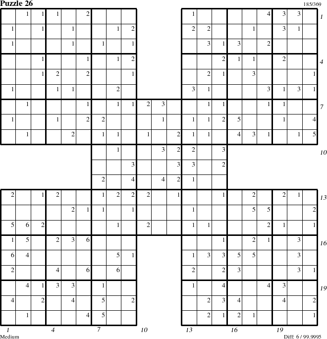 Step-by-Step Instructions for Puzzle 26 with all 6 steps marked