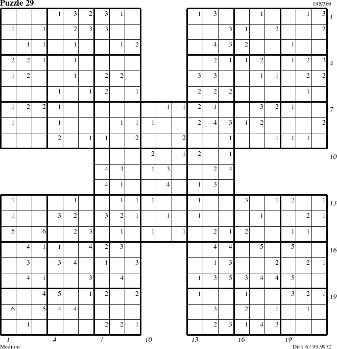 Step-by-Step Instructions for Puzzle 29 with all 6 steps marked