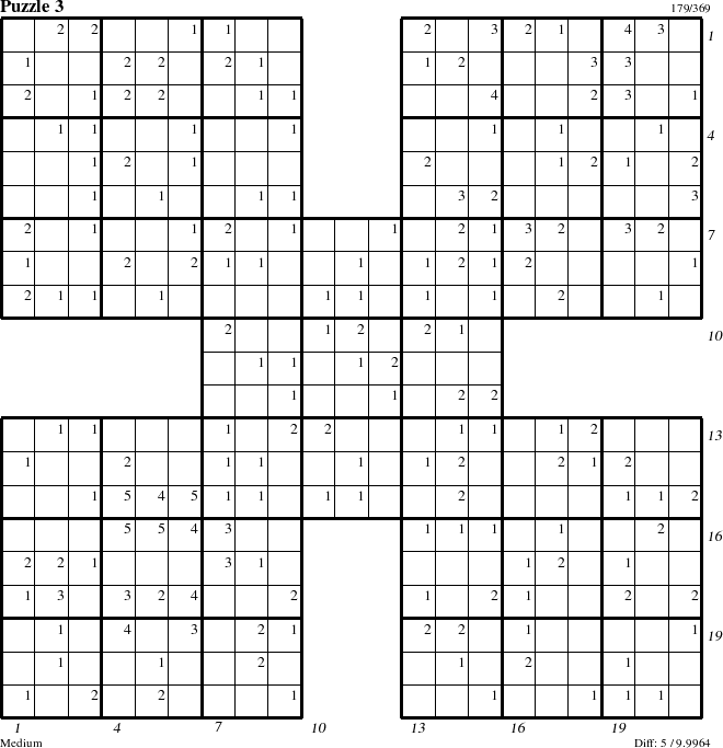 Step-by-Step Instructions for Puzzle 3 with all 5 steps marked