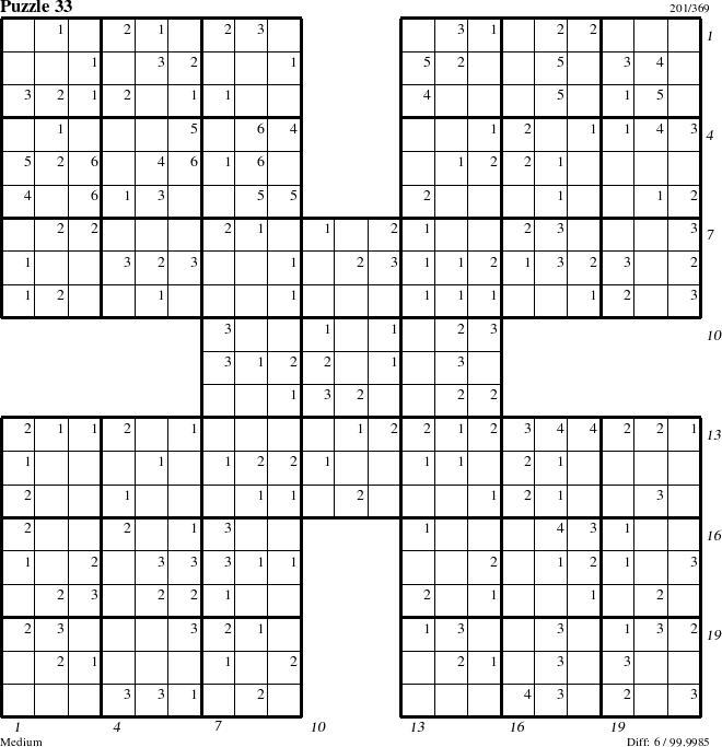 Step-by-Step Instructions for Puzzle 33 with all 6 steps marked