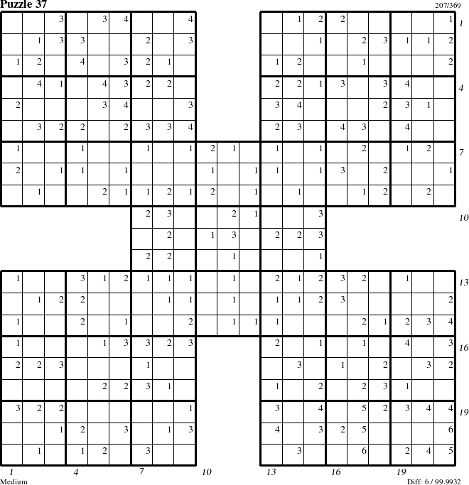 Step-by-Step Instructions for Puzzle 37 with all 6 steps marked