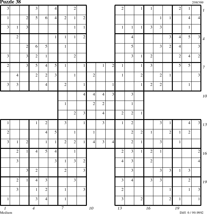 Step-by-Step Instructions for Puzzle 38 with all 6 steps marked