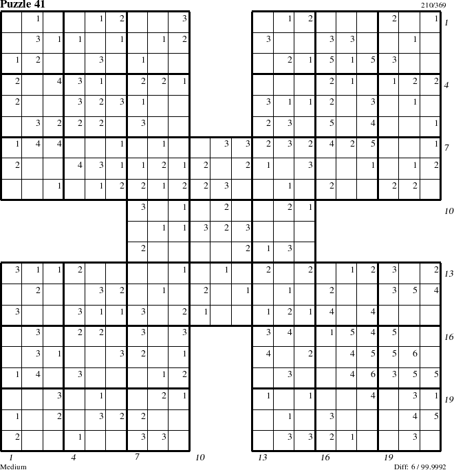 Step-by-Step Instructions for Puzzle 41 with all 6 steps marked