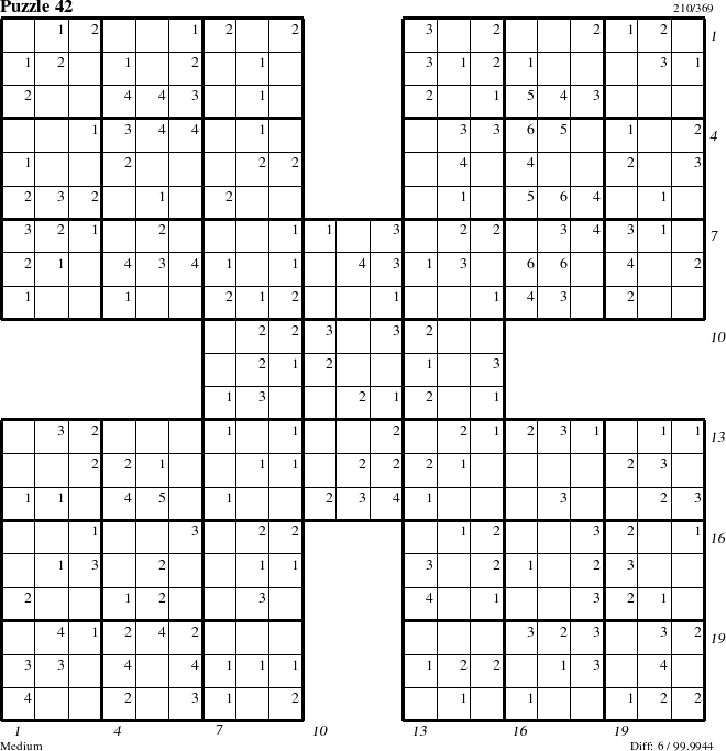 Step-by-Step Instructions for Puzzle 42 with all 6 steps marked