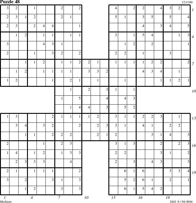 Step-by-Step Instructions for Puzzle 48 with all 6 steps marked