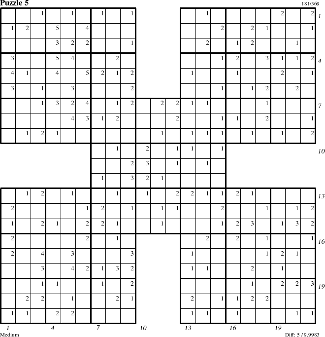 Step-by-Step Instructions for Puzzle 5 with all 5 steps marked