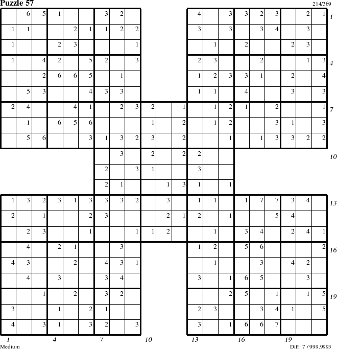 Step-by-Step Instructions for Puzzle 57 with all 7 steps marked