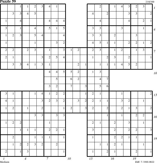 Step-by-Step Instructions for Puzzle 59 with all 7 steps marked