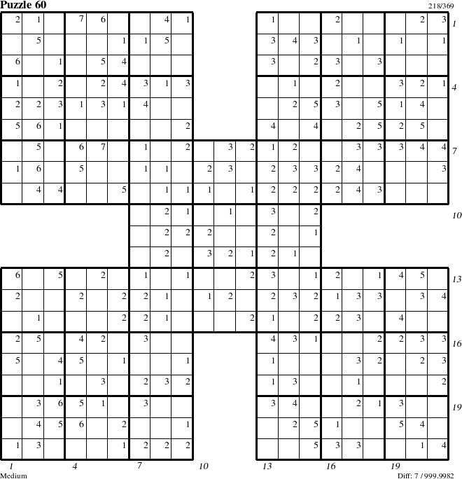 Step-by-Step Instructions for Puzzle 60 with all 7 steps marked