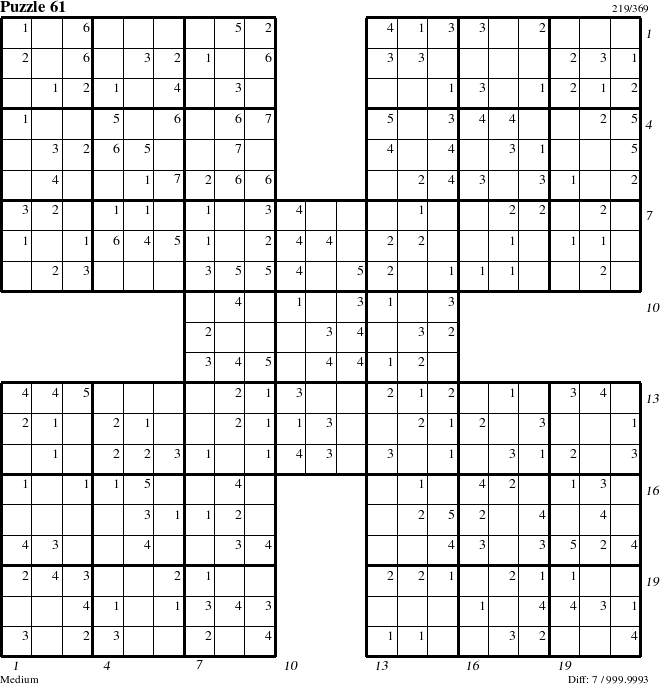 Step-by-Step Instructions for Puzzle 61 with all 7 steps marked