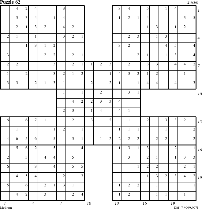 Step-by-Step Instructions for Puzzle 62 with all 7 steps marked