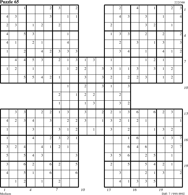 Step-by-Step Instructions for Puzzle 65 with all 7 steps marked