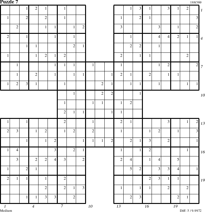 Step-by-Step Instructions for Puzzle 7 with all 5 steps marked