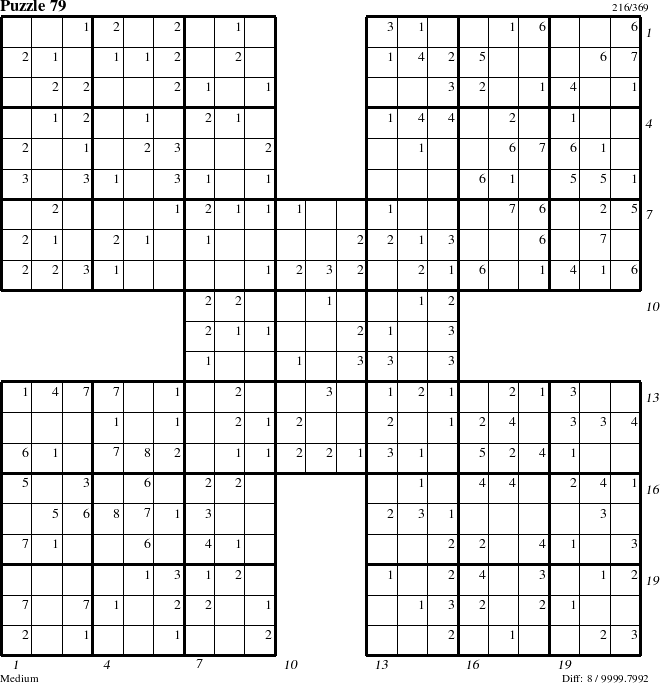 Step-by-Step Instructions for Puzzle 79 with all 8 steps marked