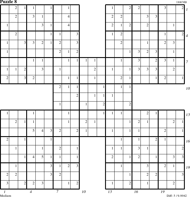 Step-by-Step Instructions for Puzzle 8 with all 5 steps marked