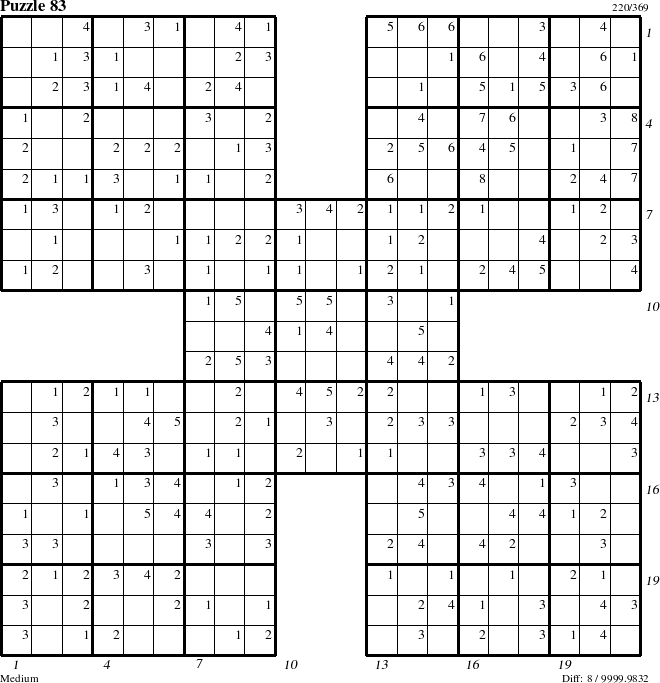 Step-by-Step Instructions for Puzzle 83 with all 8 steps marked