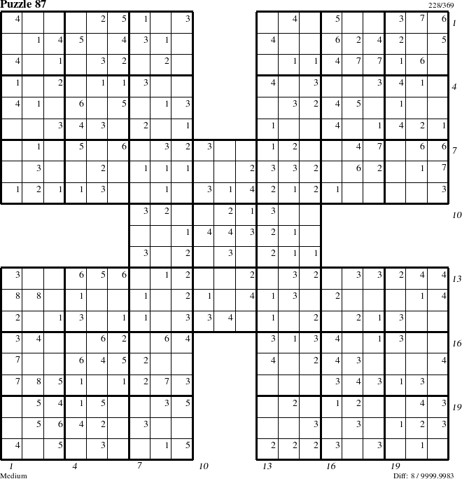 Step-by-Step Instructions for Puzzle 87 with all 8 steps marked