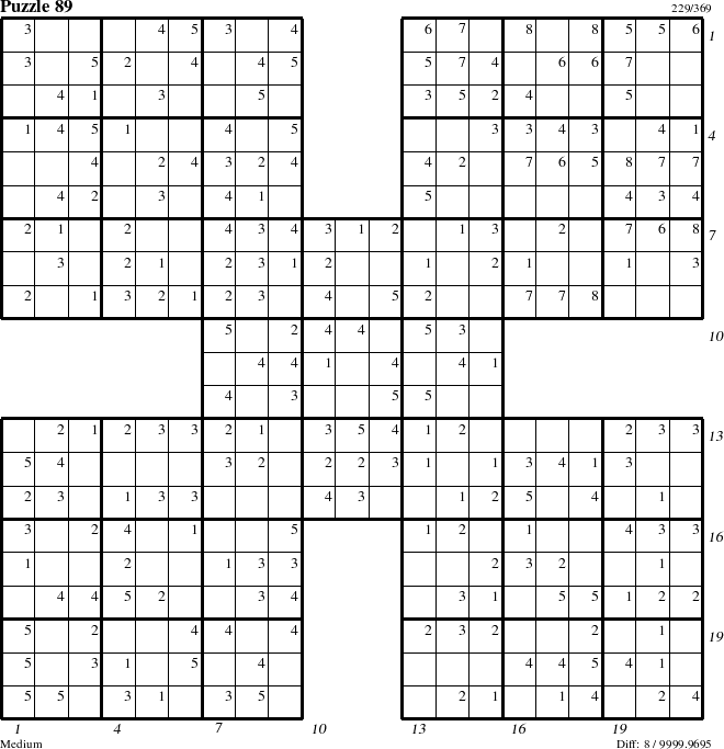 Step-by-Step Instructions for Puzzle 89 with all 8 steps marked