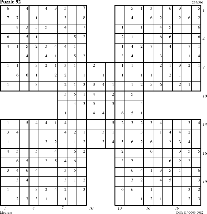 Step-by-Step Instructions for Puzzle 92 with all 8 steps marked