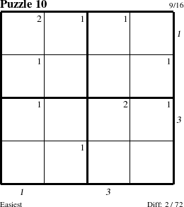 Step-by-Step Instructions for Puzzle 10 with all 2 steps marked