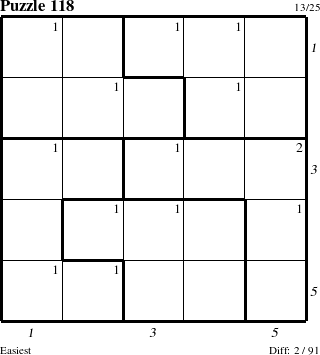 Step-by-Step Instructions for Puzzle 118 with all 2 steps marked