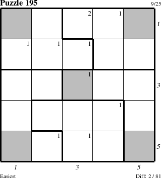 Step-by-Step Instructions for Puzzle 195 with all 2 steps marked