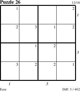 Step-by-Step Instructions for Puzzle 26 with all 3 steps marked