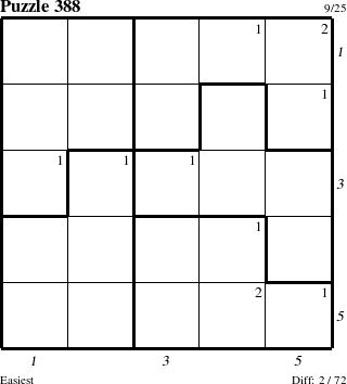 Step-by-Step Instructions for Puzzle 388 with all 2 steps marked