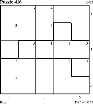 Step-by-Step Instructions for Puzzle 416 with all 4 steps marked