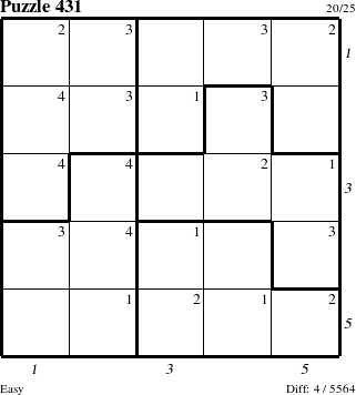 Step-by-Step Instructions for Puzzle 431 with all 4 steps marked