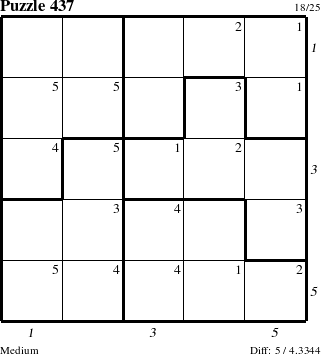 Step-by-Step Instructions for Puzzle 437 with all 5 steps marked