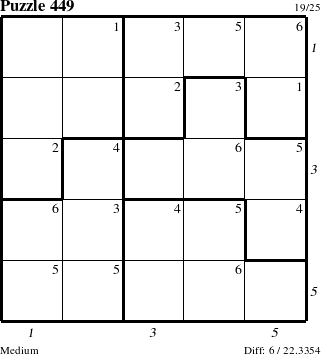 Step-by-Step Instructions for Puzzle 449 with all 6 steps marked