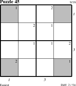 Step-by-Step Instructions for Puzzle 45 with all 2 steps marked