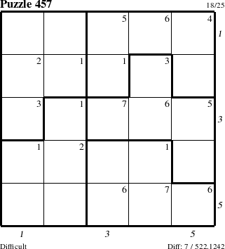 Step-by-Step Instructions for Puzzle 457 with all 7 steps marked