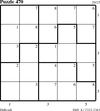 Step-by-Step Instructions for Puzzle 470 with all 8 steps marked