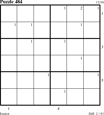 Step-by-Step Instructions for Puzzle 484 with all 2 steps marked